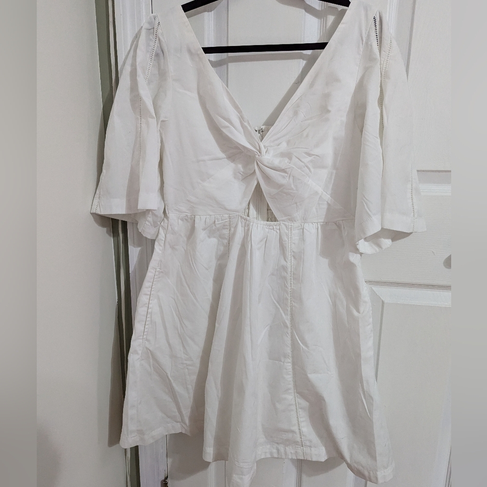 White cut out dress